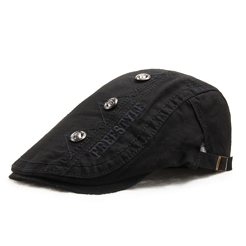 Sixpence Embroidery Cotton Hat