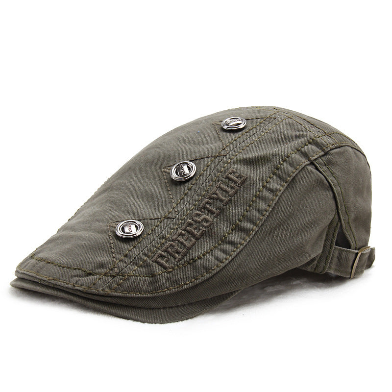 Sixpence Embroidery Cotton Hat