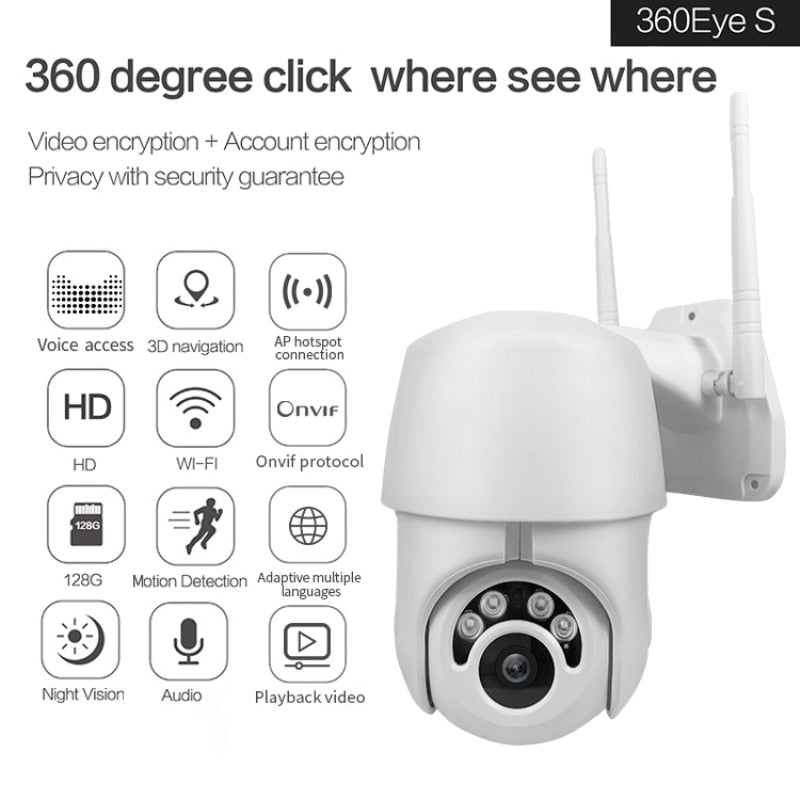 Wireless dome network surveillance camera 1080p