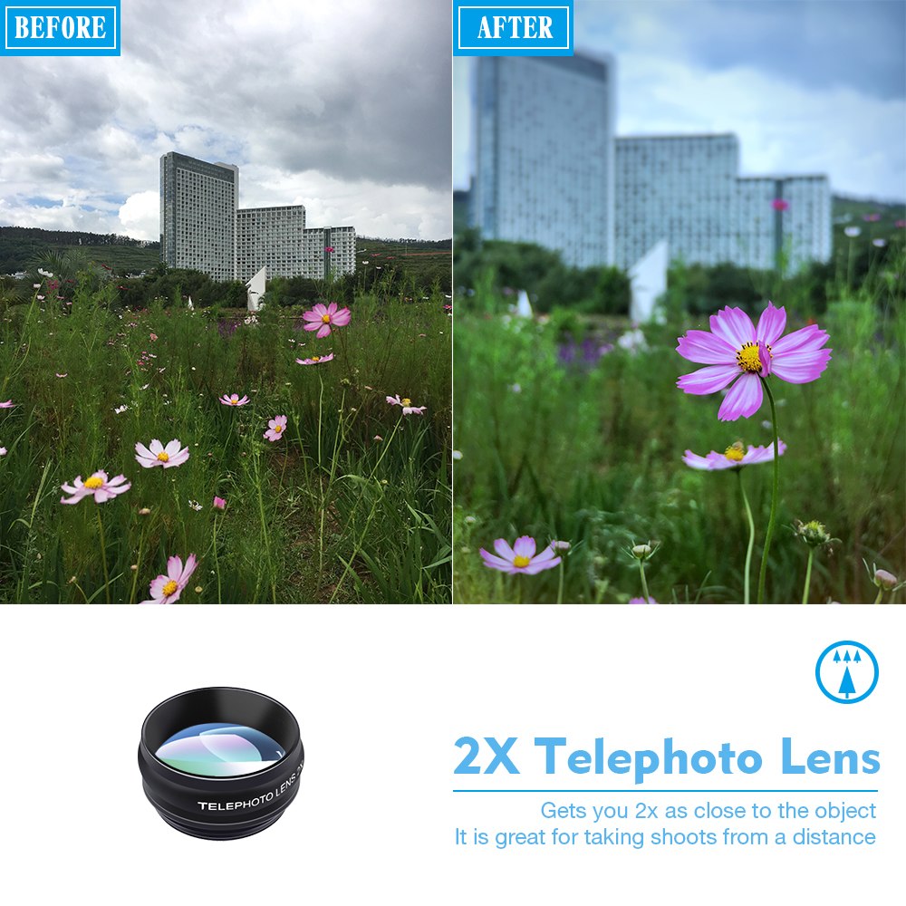 APEXEL Phone lens kit universal 10 in 1 Lens for smartphone