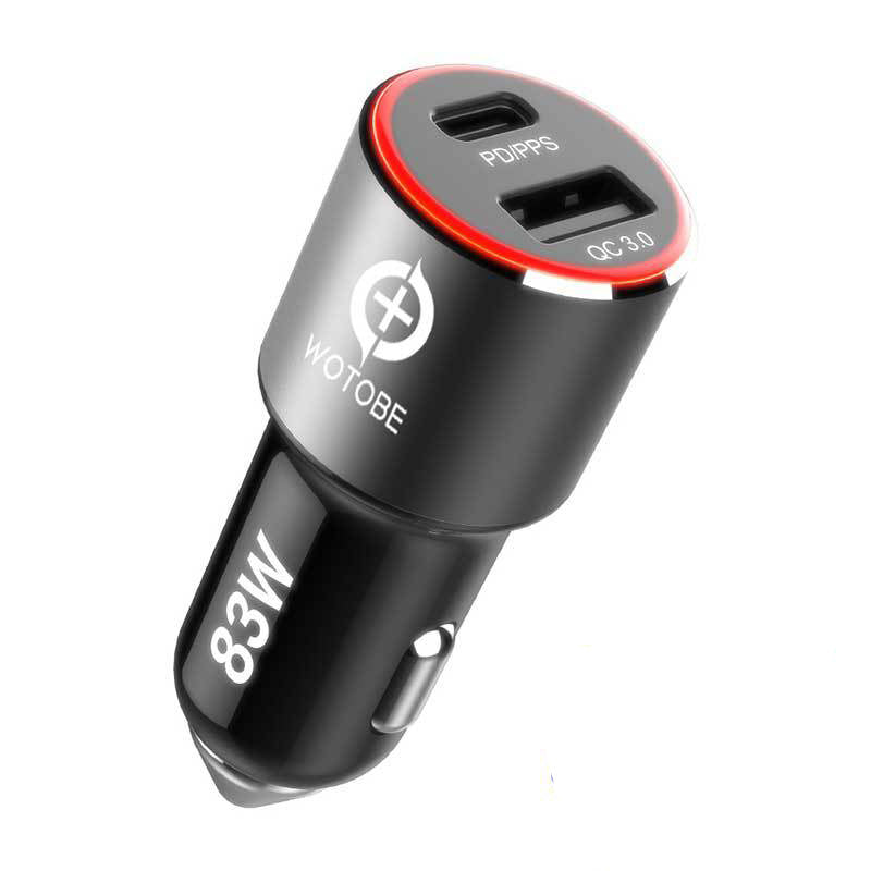 83W fast Car Charger. USB-C and Lightning Charger