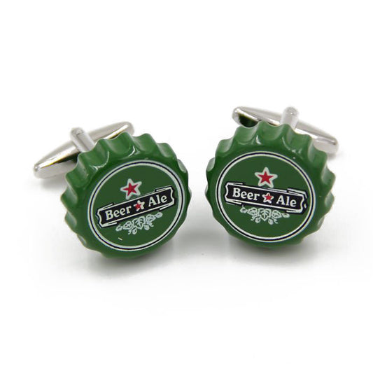 Wine Bottle Cap Shape Button Cufflink