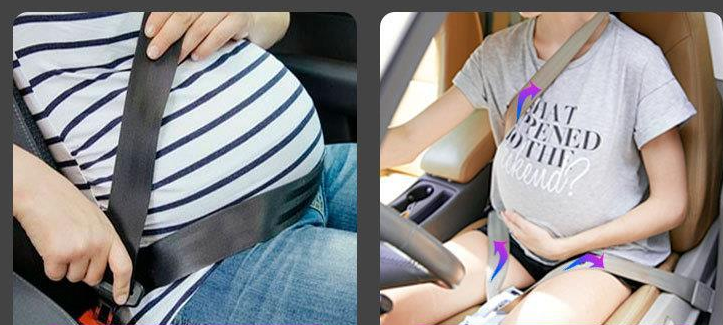 Car seat belt for pregnant women