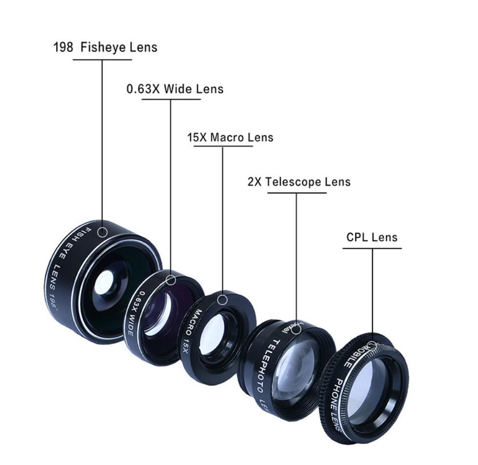 APEXEL Phone lens kit universal 10 in 1 Lens for smartphone