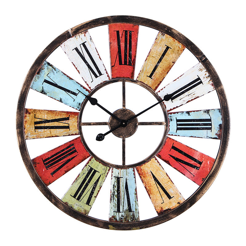 American retro iron wall clock