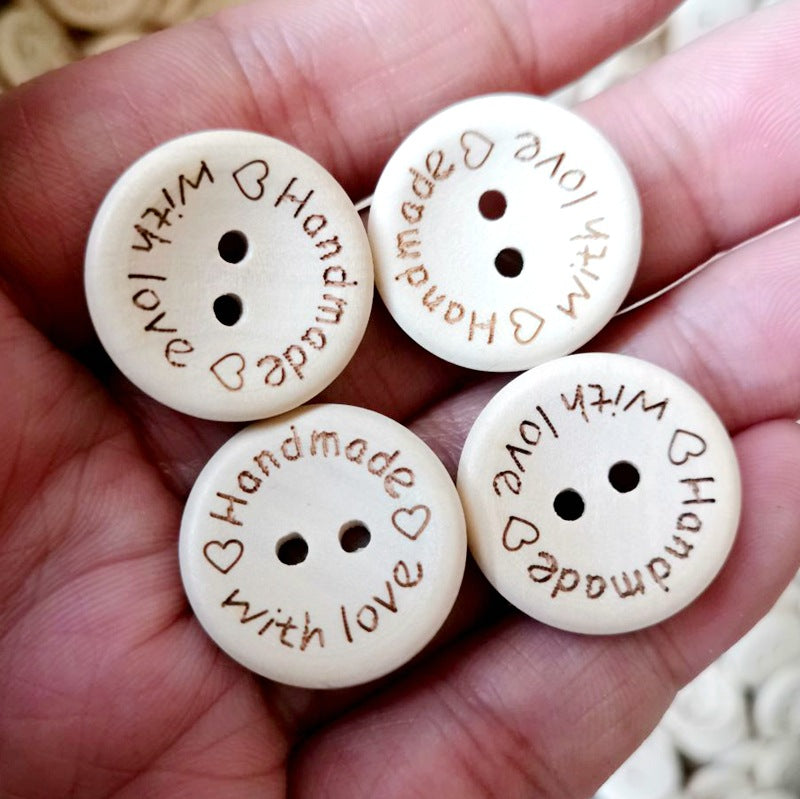 100 Wooden buttons