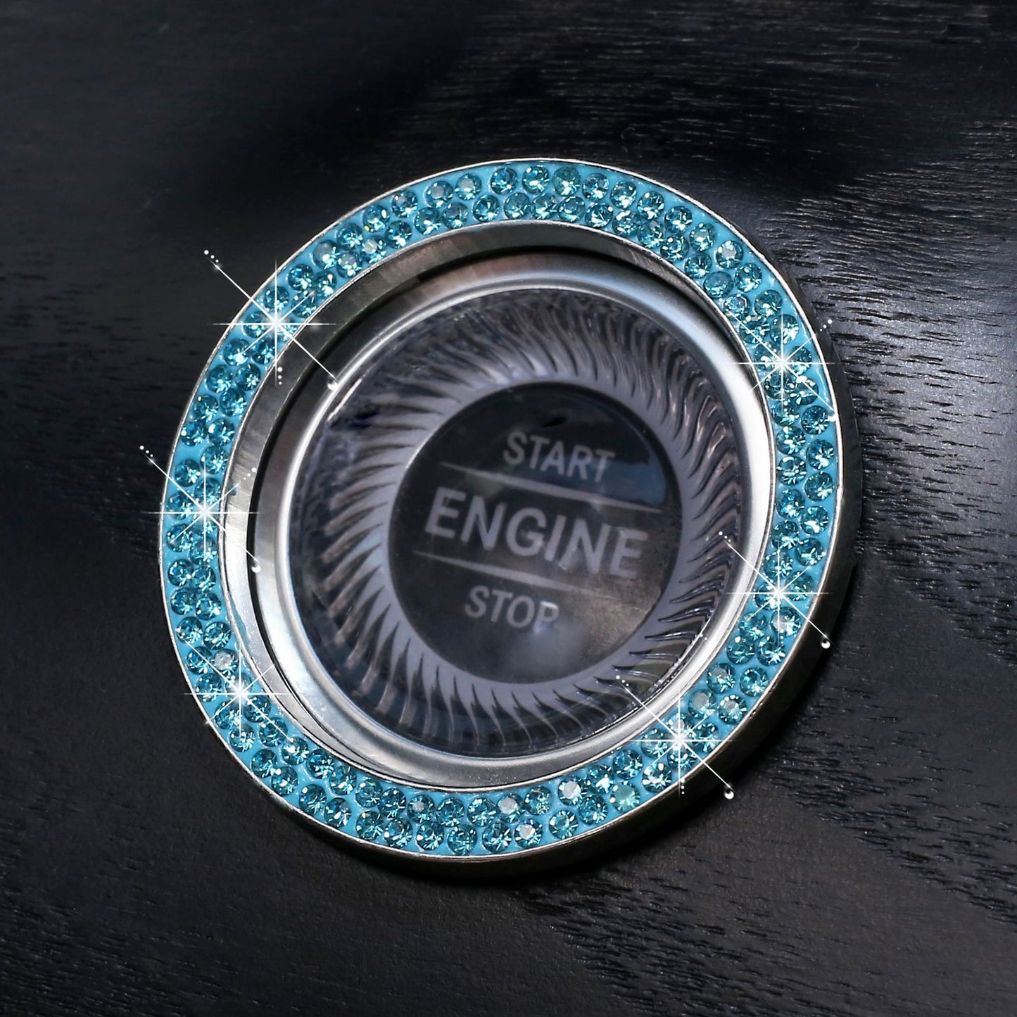 Diamond-encrusted Car One-button Start Decorative Ring