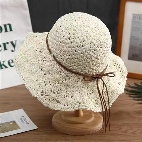 Fashionable Crochet Straw Hat