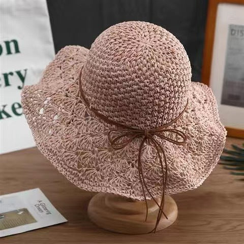 Fashionable Crochet Straw Hat