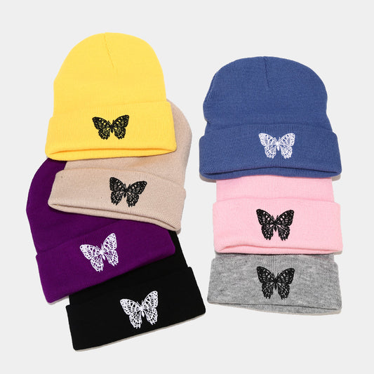 Butterfly Print Beanie