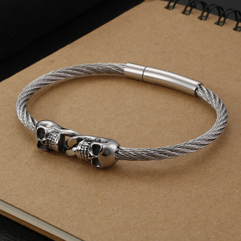 Skull Titanium Steel Bracelet