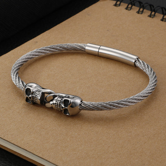 Skull Titanium Steel Bracelet