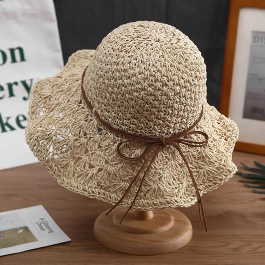 Fashionable Crochet Straw Hat