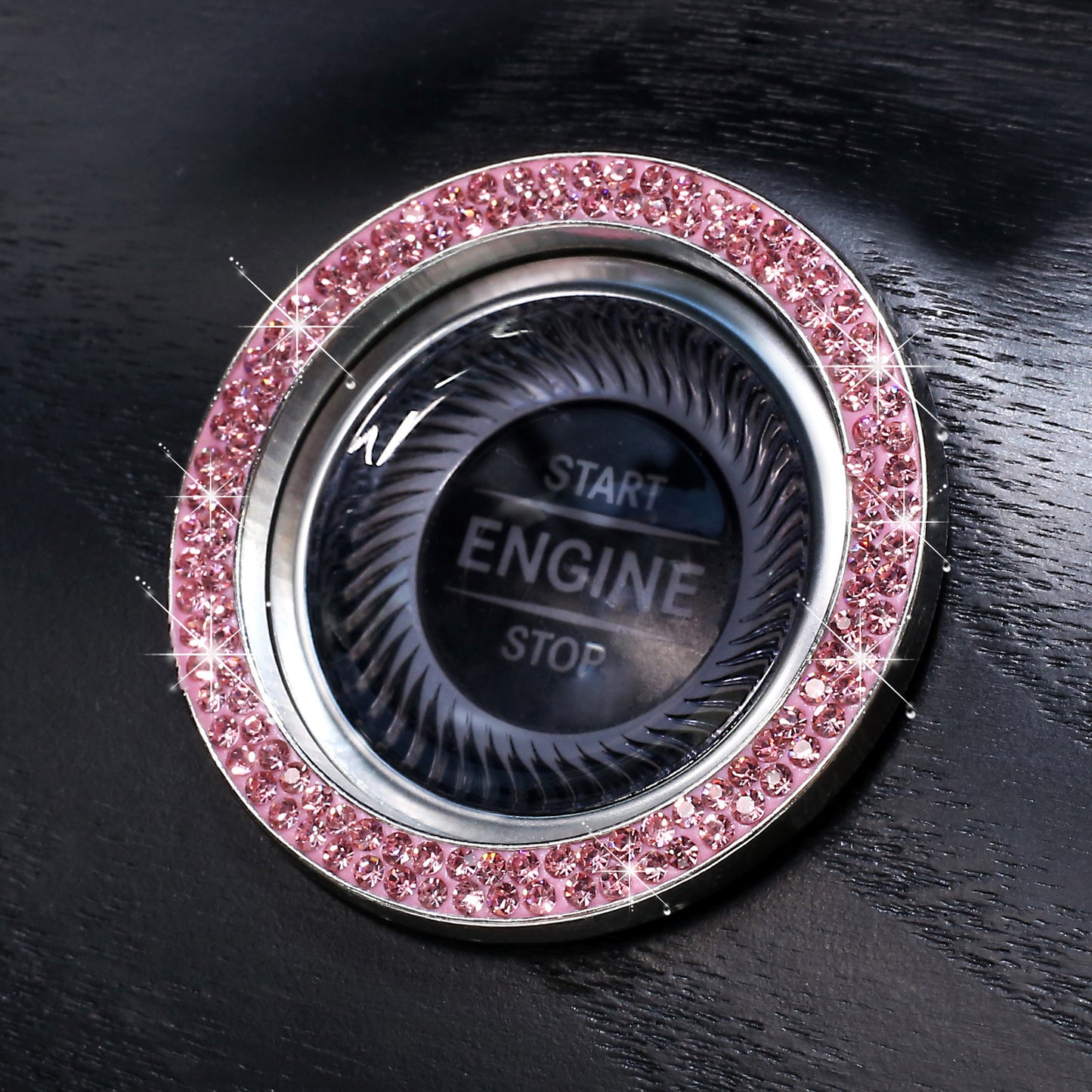 Diamond-encrusted Car One-button Start Decorative Ring